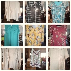 Bundle of Woman's Clothes. Tops and Cardigans Size X large ((**5-47**))